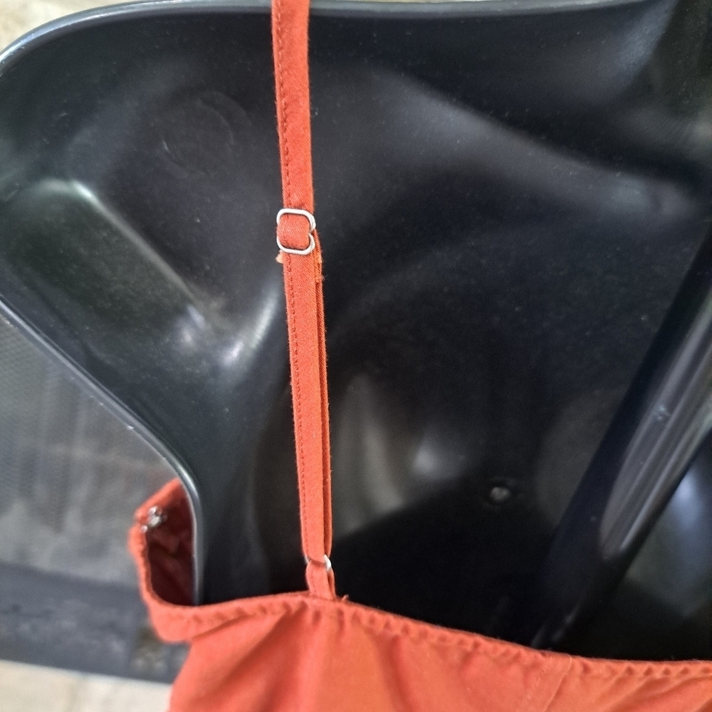 Future Collective Size 2 Women's Rust Color Midi Dress Sleeveless Adjustable - Picture 6 of 12